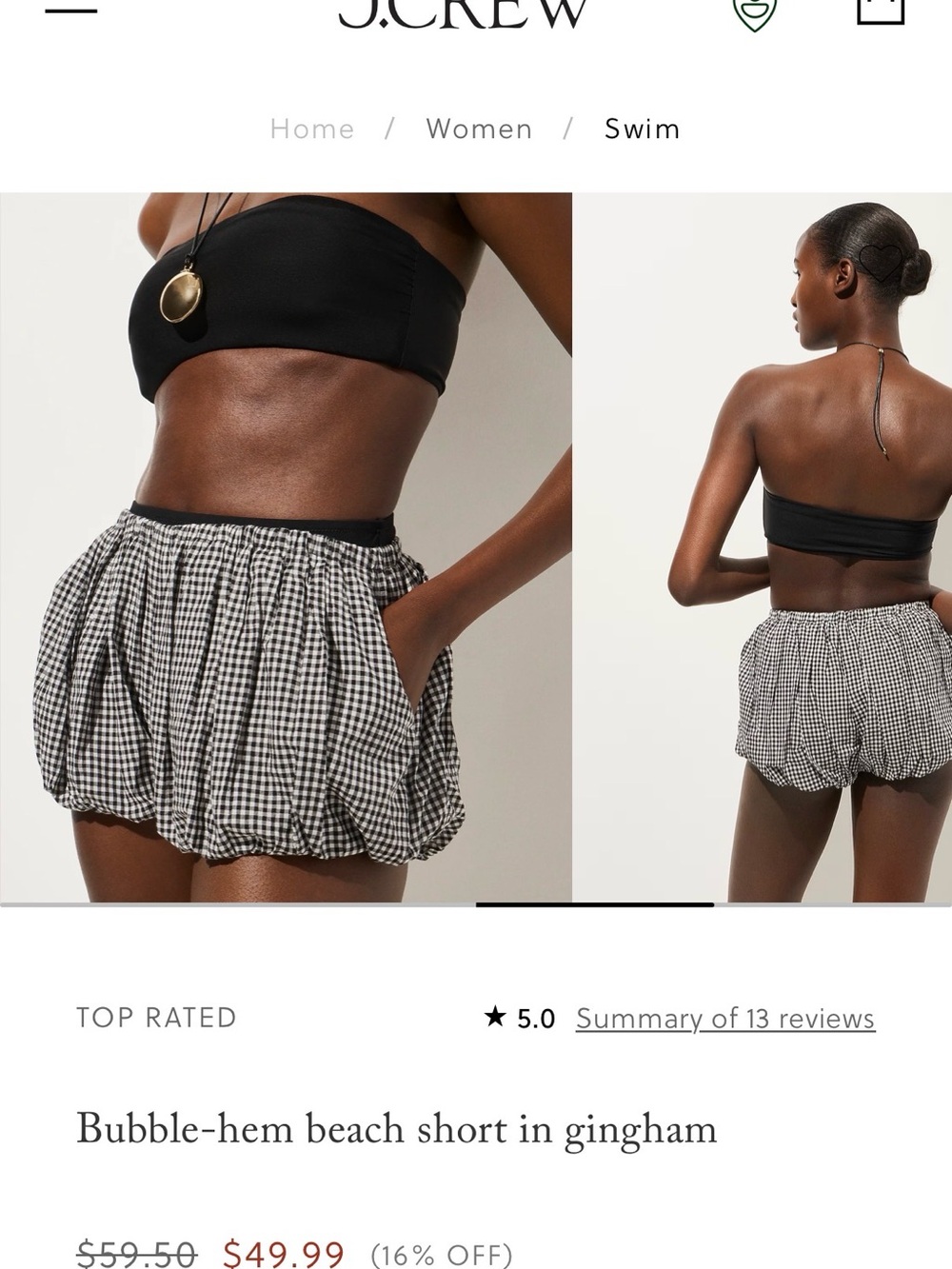 J.Crew Pink Bubble Hem Beach Shorts